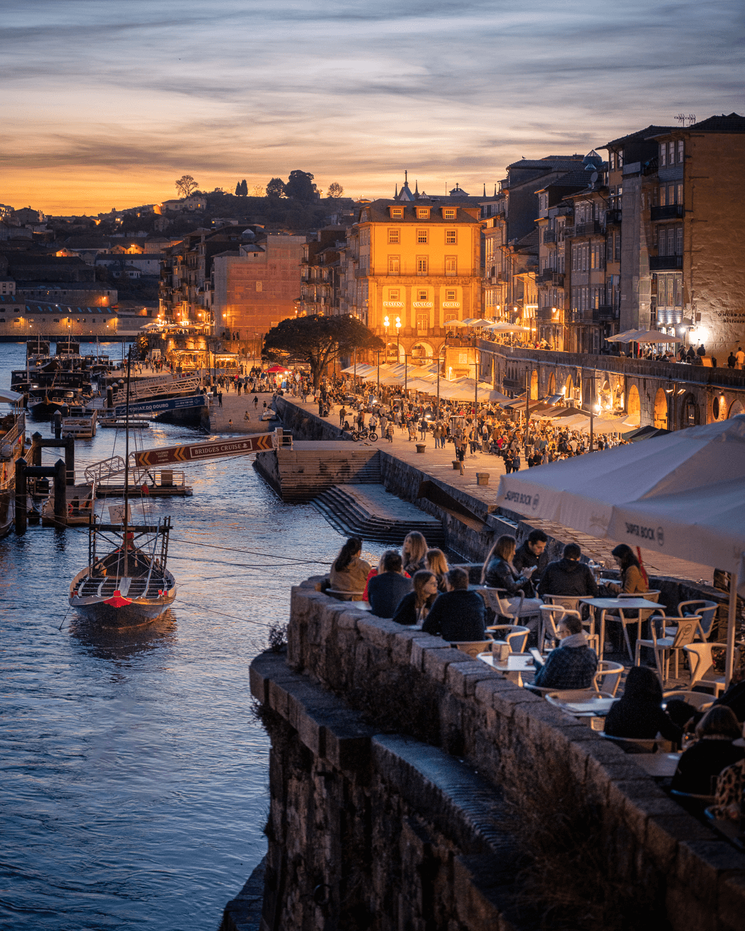Ribeira golden hour Porto